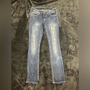 Size 28 silver jeans length 32